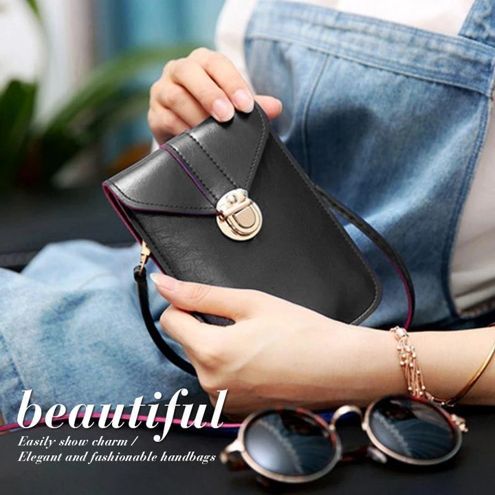 Touch Screen Women Leather Mobile Phone Bag