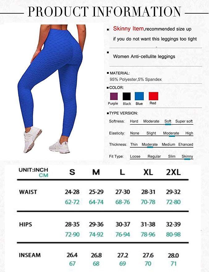 New High Waist Anti-Cellulite Compression Slim Leggings