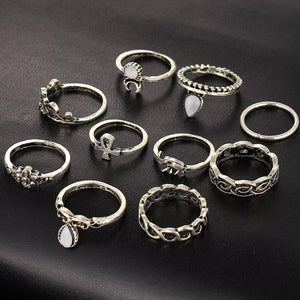 Bohemian Ring Stack - 10 Ring Set